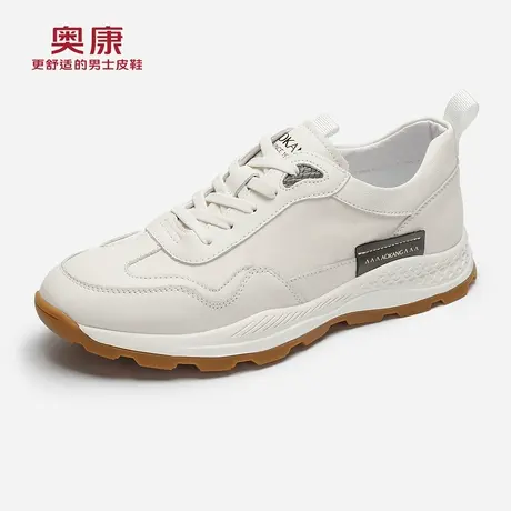 【门店发货】 奥康男鞋2022秋新款时尚低帮休闲鞋系带舒适百搭鞋商品大图