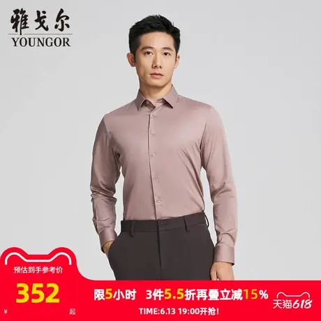 【商场同款】雅戈尔男士长袖衬衫春秋新款官方商务休闲长袖衬衫男商品大图