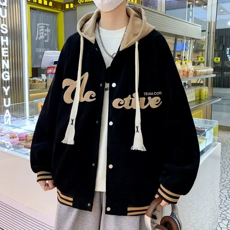 春秋季15岁男孩时尚外套2025新款青少年初中学生夹克大童棒球服潮商品大图