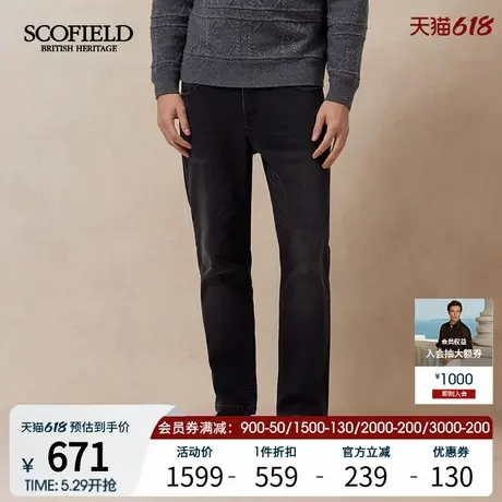 SCOFIELD男装25年夏季新款休闲裤子简约显瘦时尚百搭薄绒牛仔裤商品大图