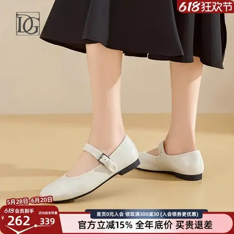【羊皮】复古优雅玛丽珍鞋女春秋一字扣真皮单鞋搭配裙子小皮鞋子图片