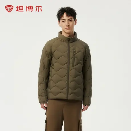 坦博尔新款便携羽绒服男轻薄短款立领2024冬户外休闲保暖山系外套商品大图