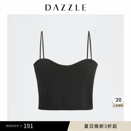 DAZZLE地素奥莱 外穿针织胸衣式吊带背心打底女2D1E51A商品大图