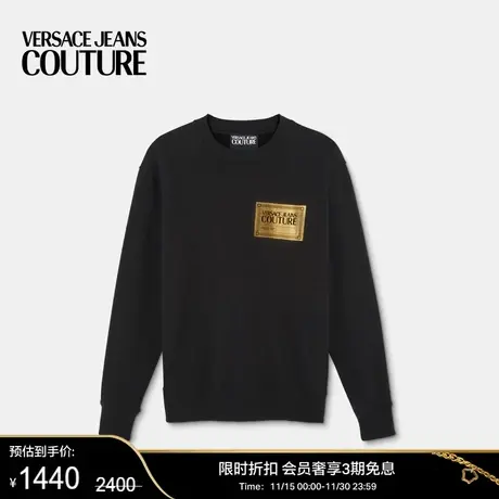 【限时优惠】VERSACE JEANS COUTURE男士Logo运动衫圆领长袖卫衣图片