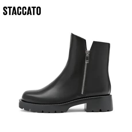 [定制小码32/大码40胖瘦脚]思加图冬短靴时装女靴子9YJ48DD3A商品大图