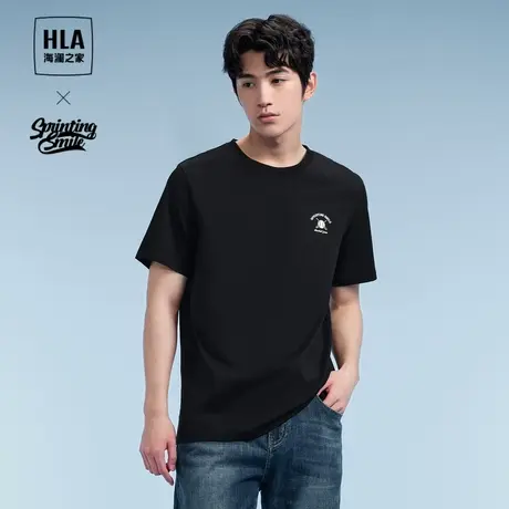 HLA/海澜之家SPRINTING SMILE系列短袖T恤24春夏新凉感短t男图片
