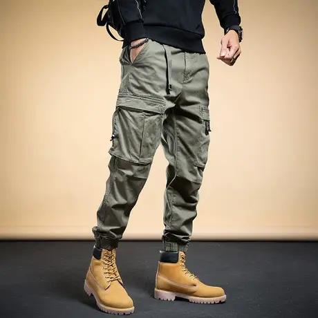 春夏新款美式户外工装裤男宽松小脚潮流百搭男士休闲裤潮牌运动裤商品大图