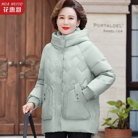 中老年人女冬装外套新款棉袄妈妈装秋冬季短款棉衣服洋气羽绒棉服图片