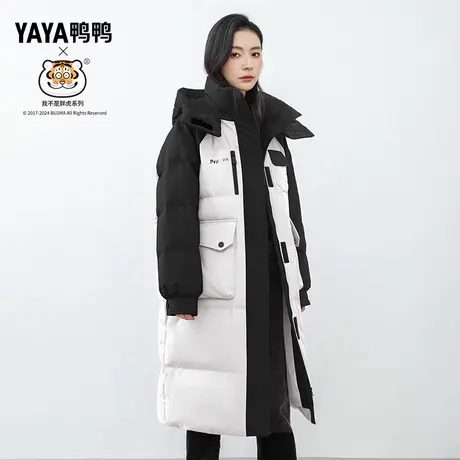 鸭鸭肥龙胖虎联名系列羽绒服女2023秋季新品中长款加厚休闲外套Y图片