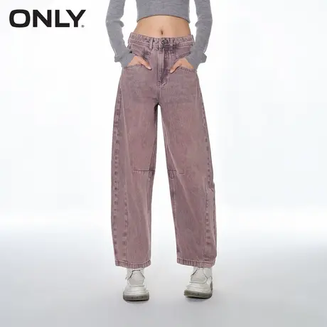 ONLY2024春季新款通勤风休闲百搭高腰锥形九分牛仔裤女商品大图