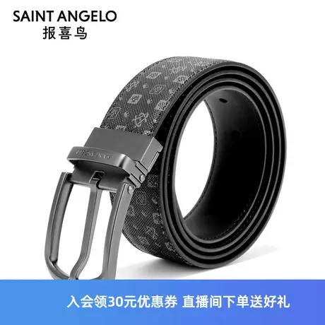 报喜鸟秋季商场同款男士商务休闲皮质针扣皮带时尚青年西裤腰带图片
