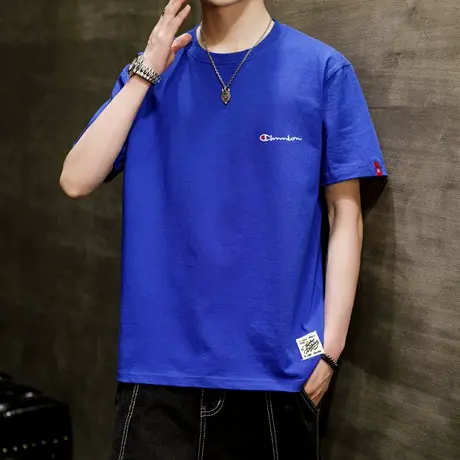 短袖t恤男装夏季2023新款韩版潮牌ins潮流宽松大码半袖体恤上衣服商品大图