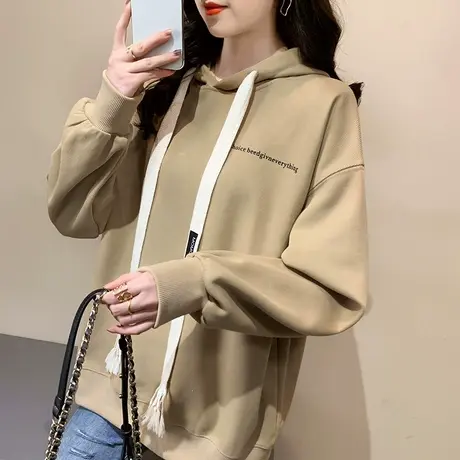 连帽卫衣女秋冬韩版宽松ins2023年新款慵懒风百搭学生加厚外套潮商品大图