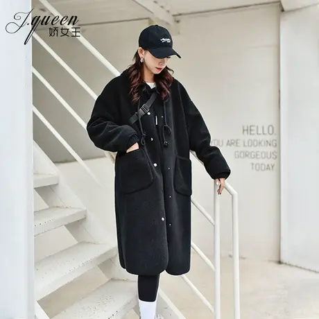 毛绒大衣女中长款秋冬季新款宽松加厚保暖皮毛一体仿皮草毛毛外套图片
