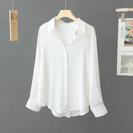 温柔风气质衬衫女春装新款韩版通勤百搭衬衣长袖法式时尚上衣女装商品大图