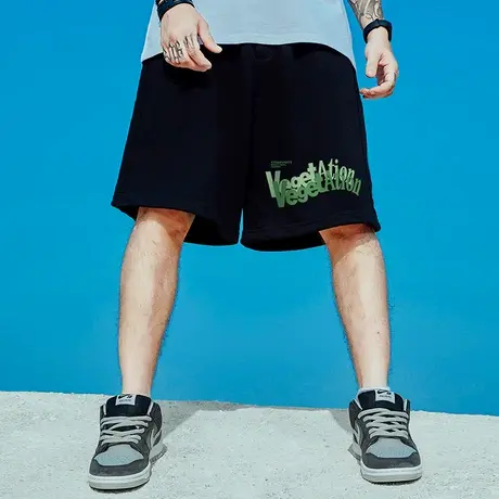 五分裤潮牌嘻哈加肥加大码男宽松篮球胖子运动纯棉短裤男潮流中裤商品大图