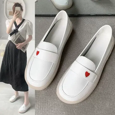 护士鞋女软底透气不累脚小白鞋女夏季2023厚底防滑医护鞋单鞋子商品大图