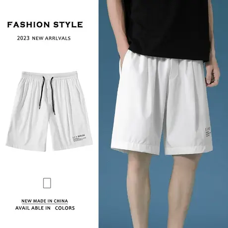 休闲短裤男潮牌ins夏季薄款裤子韩版潮流宽松外穿五分裤百搭中裤商品大图