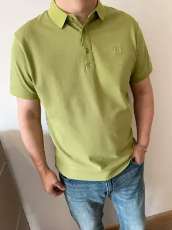 DAEVU夏大码男装简约彩色加肥加大商务休闲男士翻领短袖t恤polo衫商品大图