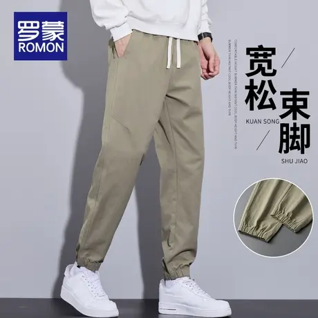 罗蒙休闲裤男士工装裤潮牌宽松束脚裤韩版潮流哈伦裤子春秋季男裤商品大图