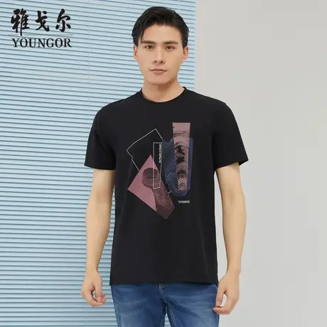 雅戈尔奥莱 商场同款男士短袖T恤新款官方正品商务休闲短袖POLO衫商品大图