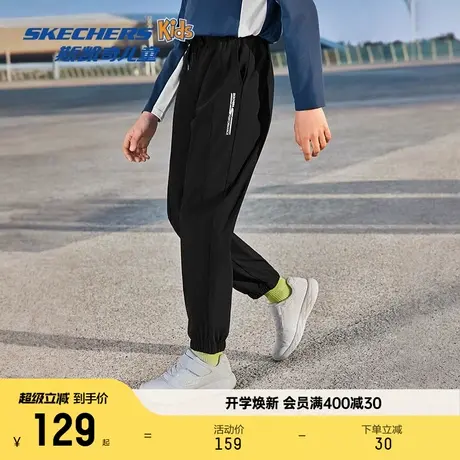 Skechers斯凯奇夏季新款男女童针织裤子儿童舒适休闲长裤运动裤商品大图