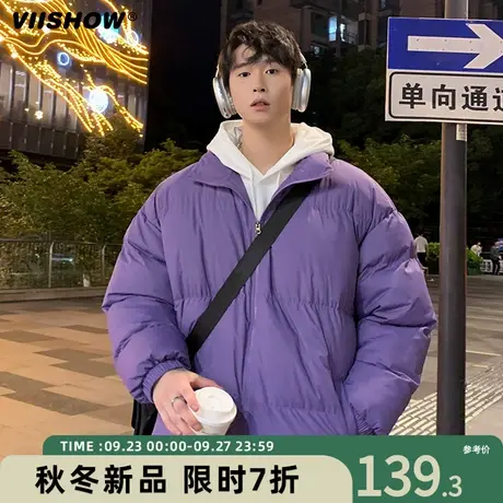 VIISHOW棉衣男冬季2023短款宽松立领加厚棉服休闲oversize外套潮商品大图