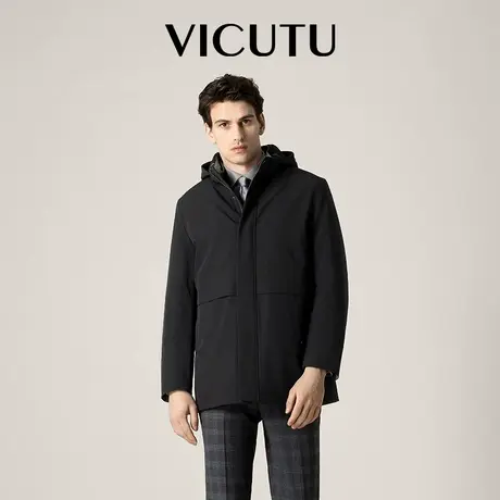 VICUTU威可多男士尼克服连帽防风保暖商务休闲通勤百搭秋冬季外套图片