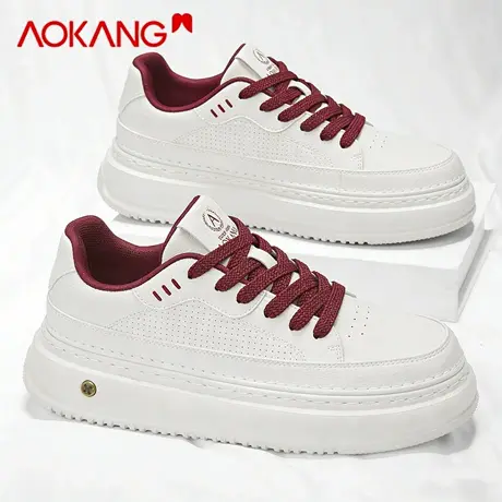 奥康小白鞋男2026新款春季休闲百搭板鞋增高透气时尚运动潮鞋图片