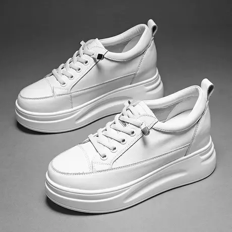 内增高女鞋显脚小厚底运动休闲鞋2023年春季新款网面透气小白鞋女商品大图