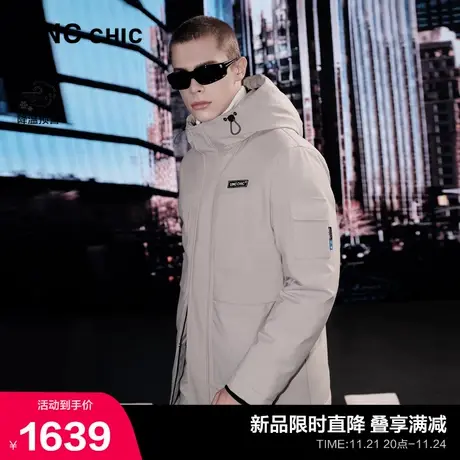 LINCCHIC金羽杰短款羽绒服男2023新款机能连帽三防夹克外套2240商品大图
