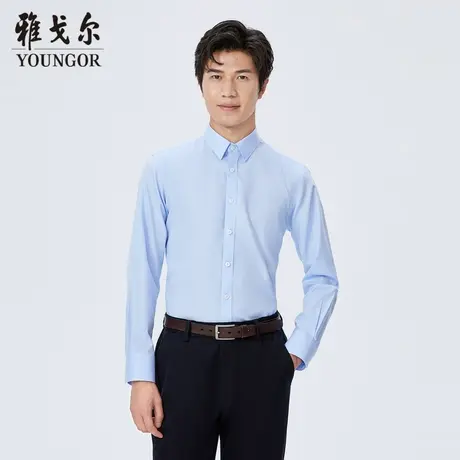 雅戈尔奥莱 商场同款男士长袖衬衫秋季新款官方商务休闲衬衫商品大图