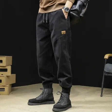 加厚春秋款休闲裤男潮牌2024新款宽松束脚大码男士工装长裤子春季商品大图