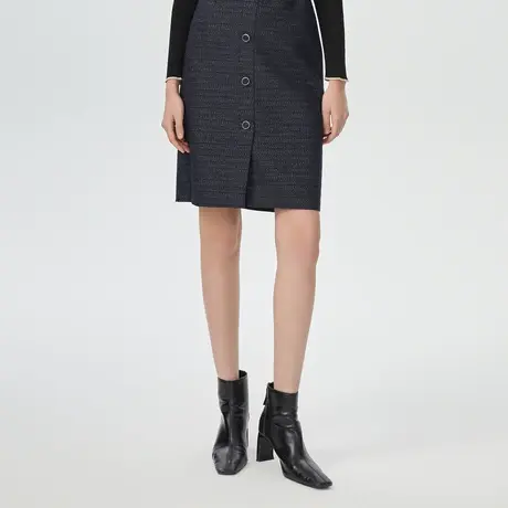 LANCY/朗姿春季包臀一步裙通勤风女式半身裙商品大图