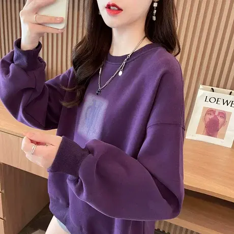 早春装卫衣女春秋季韩版宽松大码初春百搭学生小个子薄款上衣外套图片