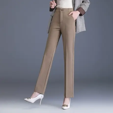 烟管裤女裤春季2023新款显瘦高腰小直筒裤通勤气质西装裤休闲长裤图片