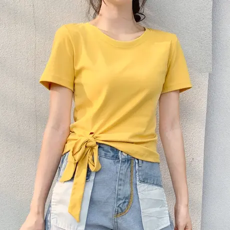 ins超火纯棉短袖t恤女夏季2022新款宽松半袖上衣减龄漂亮洋气小衫图片