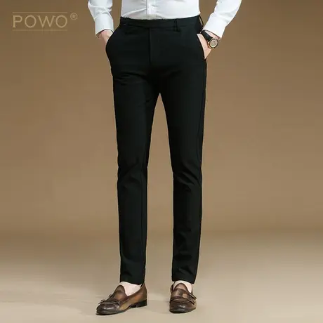 西裤男修身小脚黑色春季免烫西装裤商务正装西服裤职业休闲长裤子图片