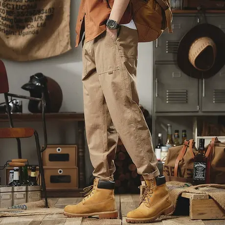 Modi Nick/摩帝尼克百搭时尚复古工装裤男款裤子男士宽松时尚长裤商品大图