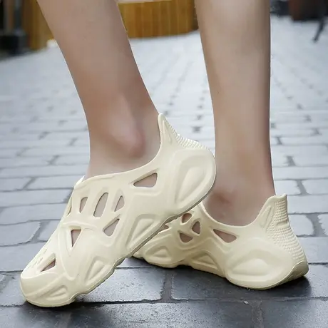 夏季雨鞋男士时尚户外溯溪涉水钓鱼防滑鞋厨房工作镂空沙滩洞洞鞋商品大图