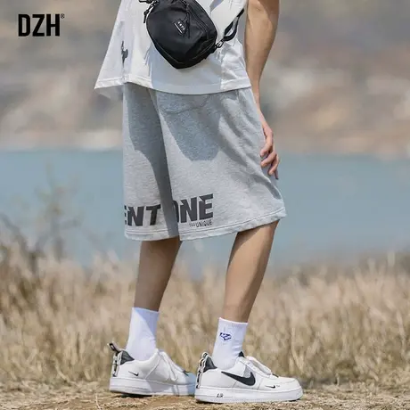 男士灰色运动短裤男夏季宽松裤子男款中裤潮牌大裤衩休闲五分裤夏图片