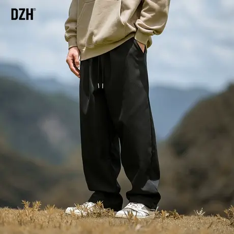 男士宽松直筒裤男秋季休闲裤男款裤子设计感高级工装裤潮牌登山裤商品大图
