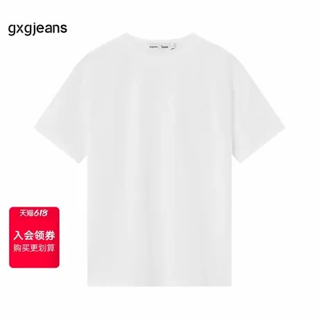 gxg.jeans男装2024年夏季新款圆领短袖T恤JEX14401032图片