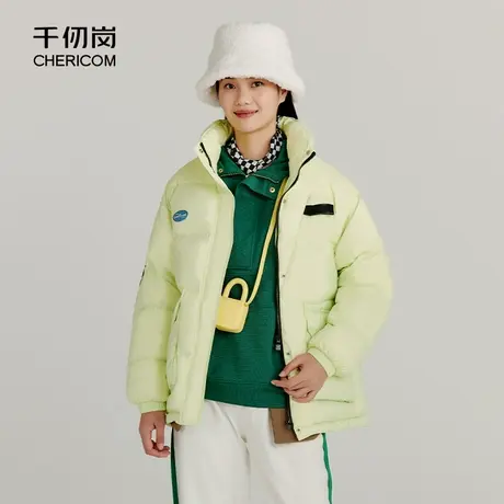 千仞岗冬季立领运动中长款面包服韩版潮宽松反季保暖羽绒服外套II商品大图