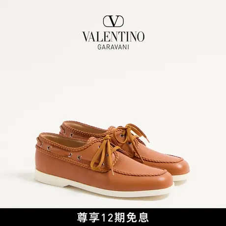 [12期免息]华伦天奴VALENTINO男士 PALM AVENUE 羊皮船鞋商品大图