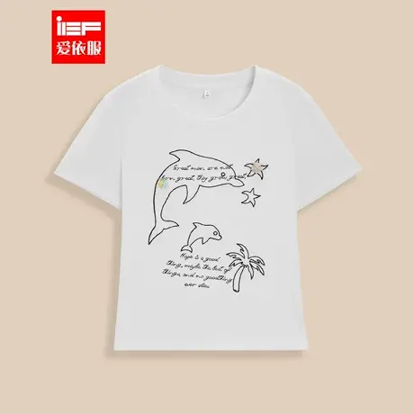 IEF/爱依服短袖上衣2025夏秋新款韩版时尚休闲通勤气质百搭T恤女图片