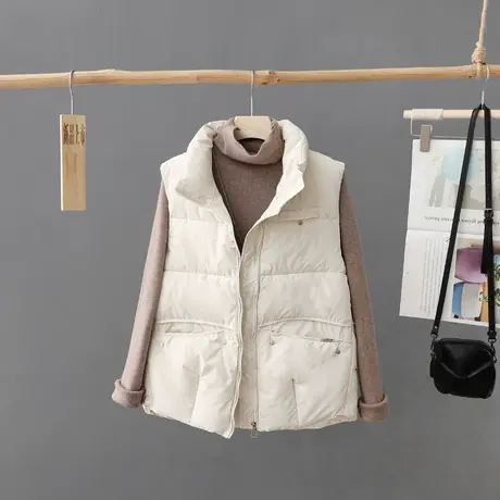 宽松休闲加厚保暖羽绒棉马夹女士秋冬新款冬季可穿棉坎肩外穿外套图片