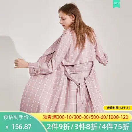 秋水伊人2021新款休闲风衣女士秋冬上衣百搭时尚Q650图片