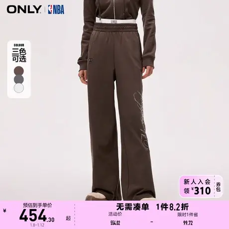 ONLY奥莱夏季NBA联名潮流休闲直筒长裤休闲裤女图片