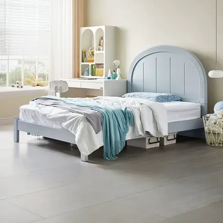 【立即抢购】全友家居儿童床现代简约男孩女孩实木床脚1.5m儿童床商品大图